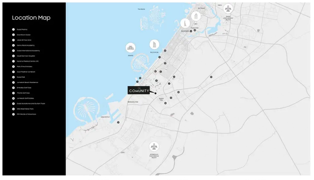 Community by Aqua location map