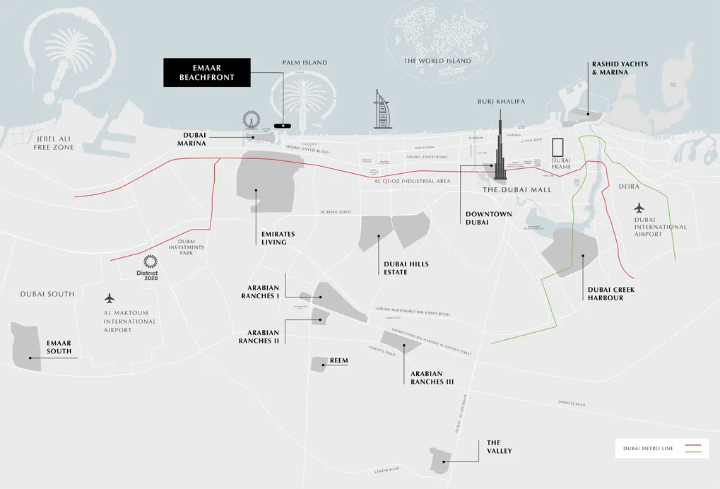 Emaar Bayview Location map