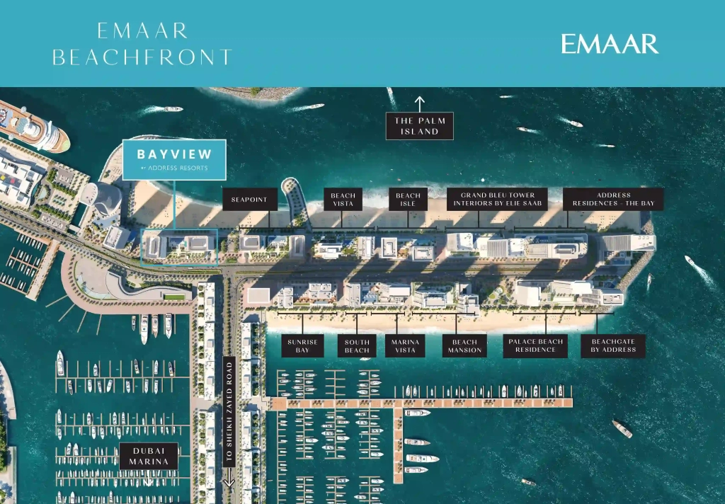 Emaar Bayview Address resorts Masterplan.